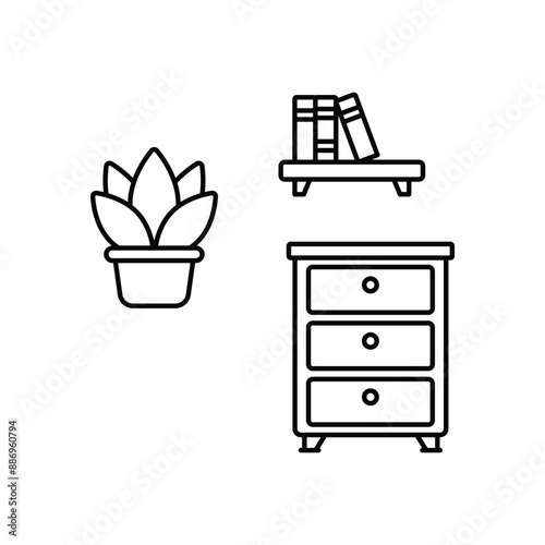 Cabinet concept vector icon