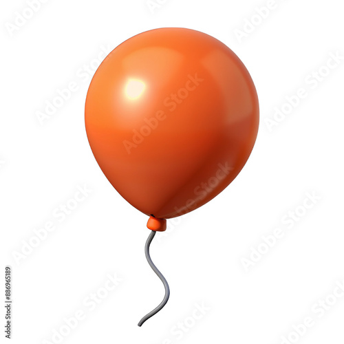 red balloon isolated on white