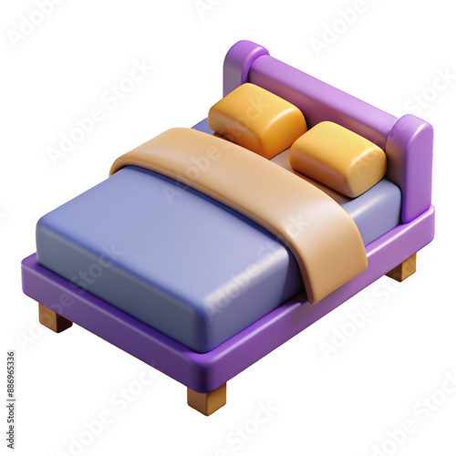 bed with pillows