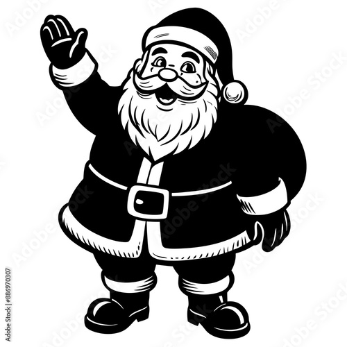 design a classic san claus ornament featuring