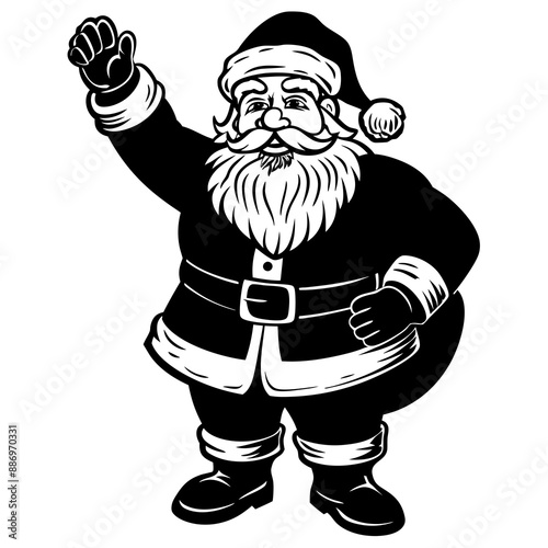 design a classic san claus ornament featuring