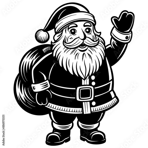 design a classic san claus ornament featuring