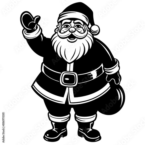 design a classic san claus ornament featuring