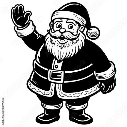design a classic san claus ornament featuring