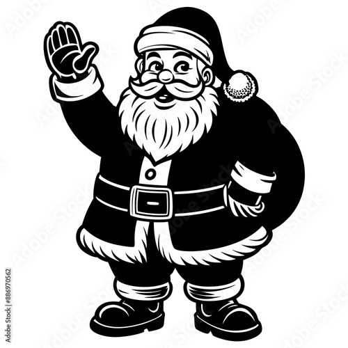 design a classic san claus ornament featuring