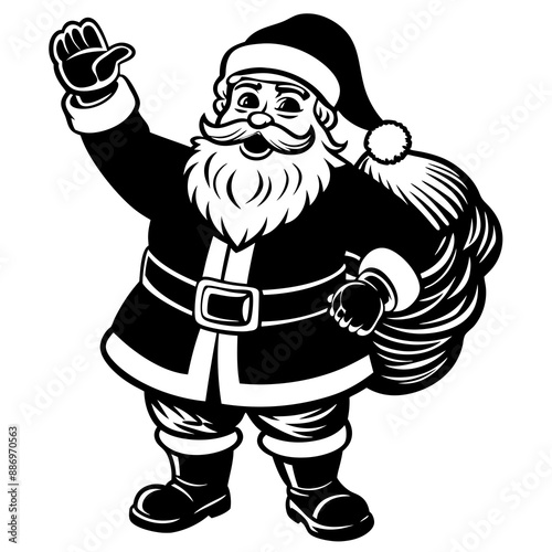 design a classic san claus ornament featuring