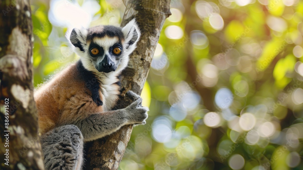 Curious Lemur in the Jungle Curious Lemur in the Jungle