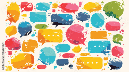 Colorful grunge Handdrawn written popular hashtags