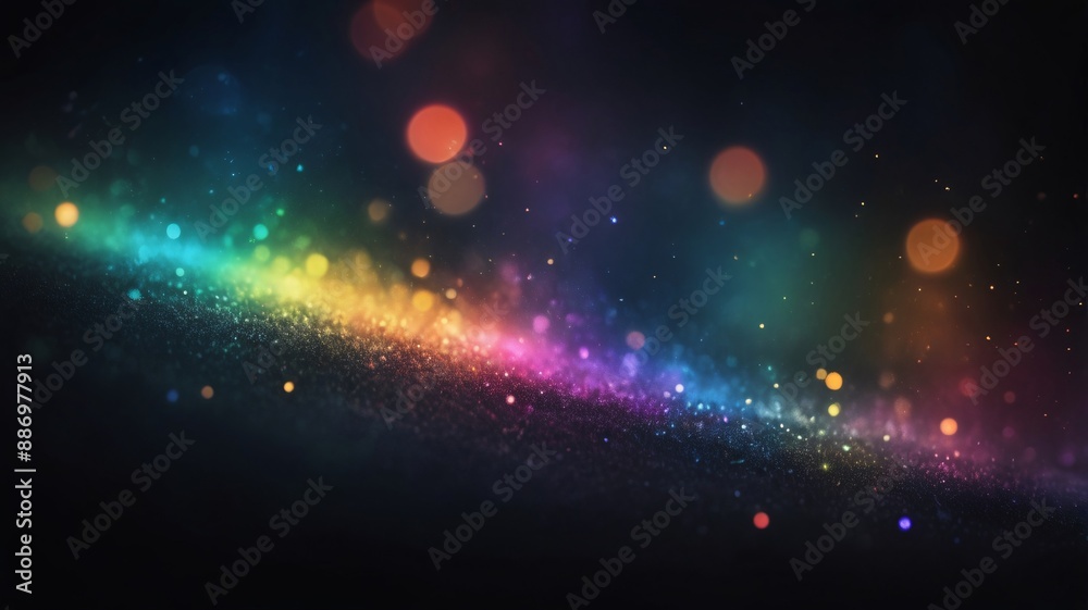 rainbow Starry space background glitter rainbow Starry space background glitter