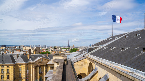 Beautiful landscape view of Paris from above. Paris is famous for its unique and amazing architectures. The city is well designed with 13 districts curving around Arc de Triomphe Monument, Seine river