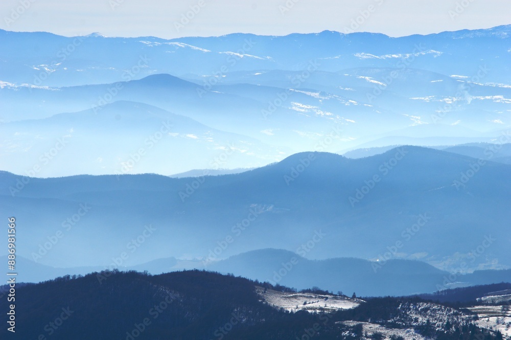 Obraz premium mountain landscape in winter in snow