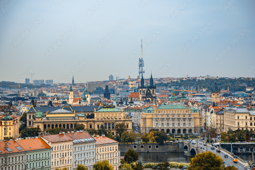 Obraz premium Prague, Czech Republic - Prague Royal Palace overlooking the city