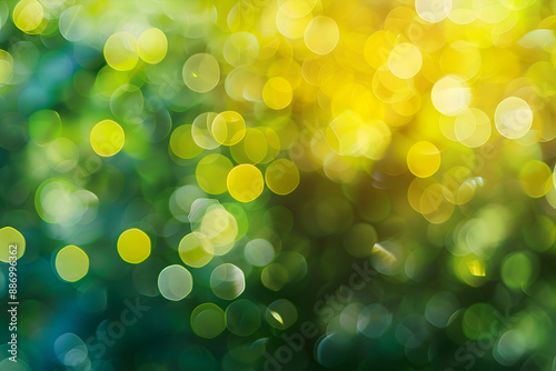 Green background abstract light gradient bokeh natural Used for text input
