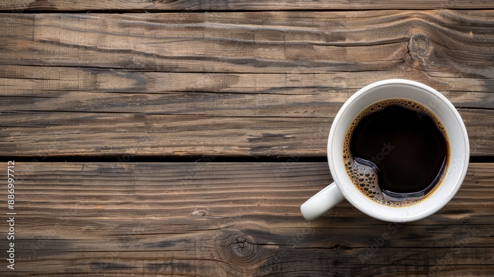 Coffee cup on a wooden table Coffee cup on a wooden table