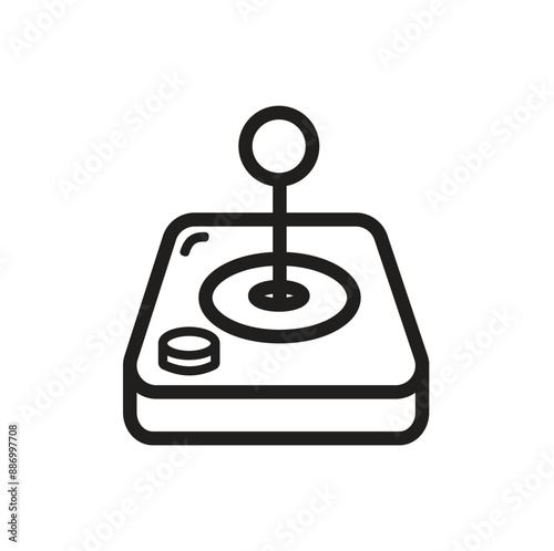 Vector line old video game controller icon