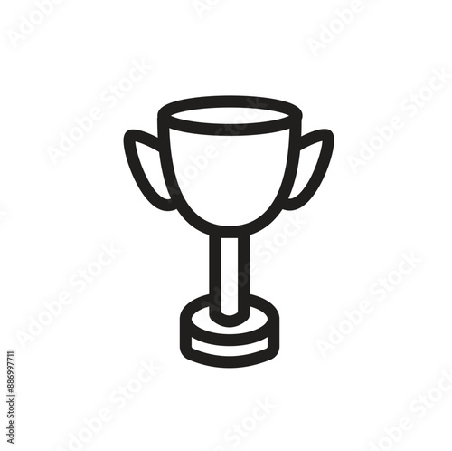 Vector line champion cup icon