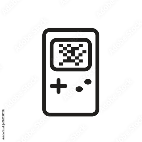 Line vector console gamepad icon