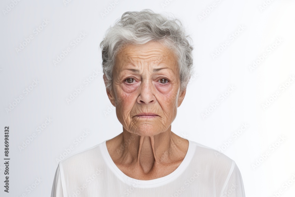 Sad homeless Caucasian bruising senior woman portrait on white background. Elderly gray hair female looking frustrated, alcoholic, stressed, unhappy and annoyed, Domestic Violence and Emotional Abuse Sad homeless Caucasian bruising senior woman portrait on white background. Elderly gray hair female looking frustrated, alcoholic, stressed, unhappy and annoyed, Domestic Violence and Emotional Abuse