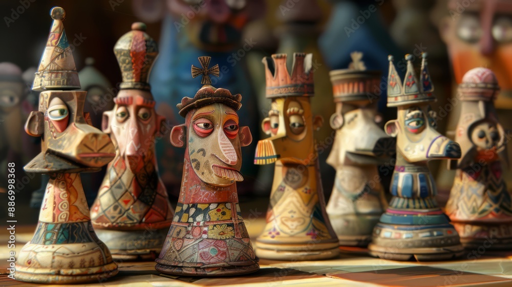 Chess figures simple d animation cinematic Chess figures simple d animation cinematic