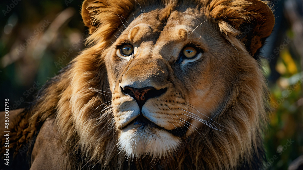 Fototapeta premium Lion and Tiger Portraits in the Wild-3