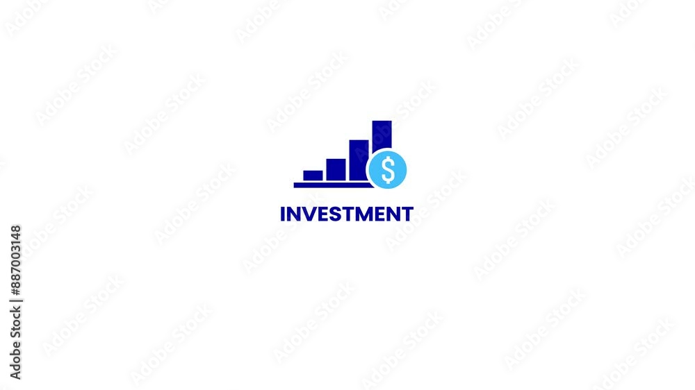 Business growth graph with dollar icon, Financial dollar growth icon, financial business dollar progress. growth concept animation. Business growth graph with dollar icon, Financial dollar growth icon, financial business dollar progress. growth concept animation.