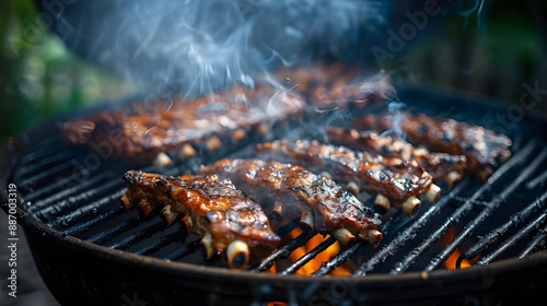 Close-ups of the burger patty being cooked on the grill as a flavorful crust forms