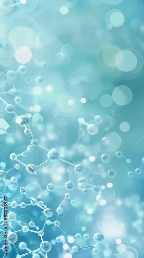 Abstract molecular structure with light blue bokeh effect. Ideal for healthcare and scientific presentations. Concept of medical research and innovation. Abstract molecular structure with light blue bokeh effect. Ideal for healthcare and scientific presentations. Concept of medical research and innovation.