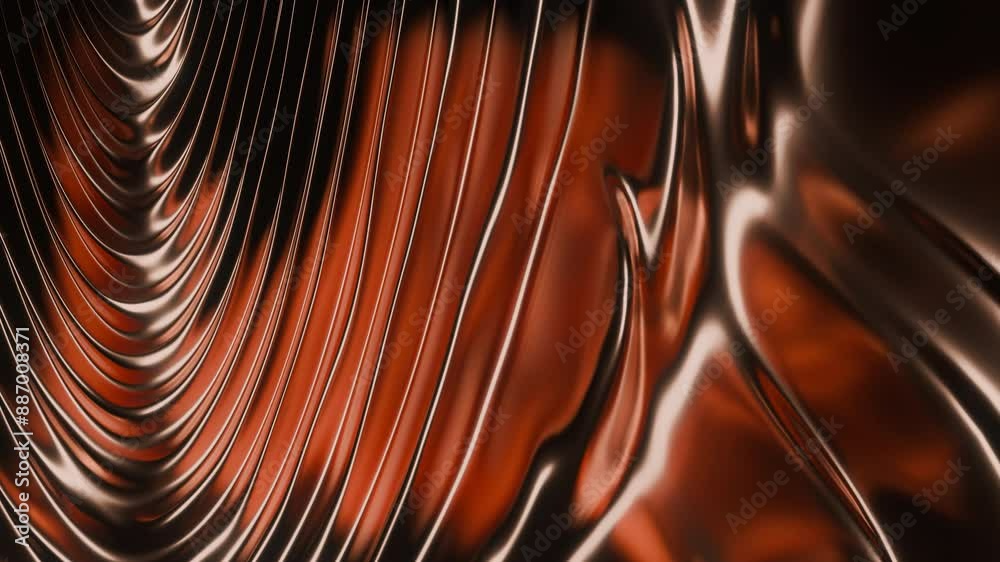 Elegant fluid art in metallic tones with stunning copper accents, exuding a sophisticated aesthetic. Design