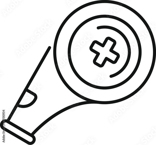 Whistle blowing with medical cross signalling a healthcare emergency