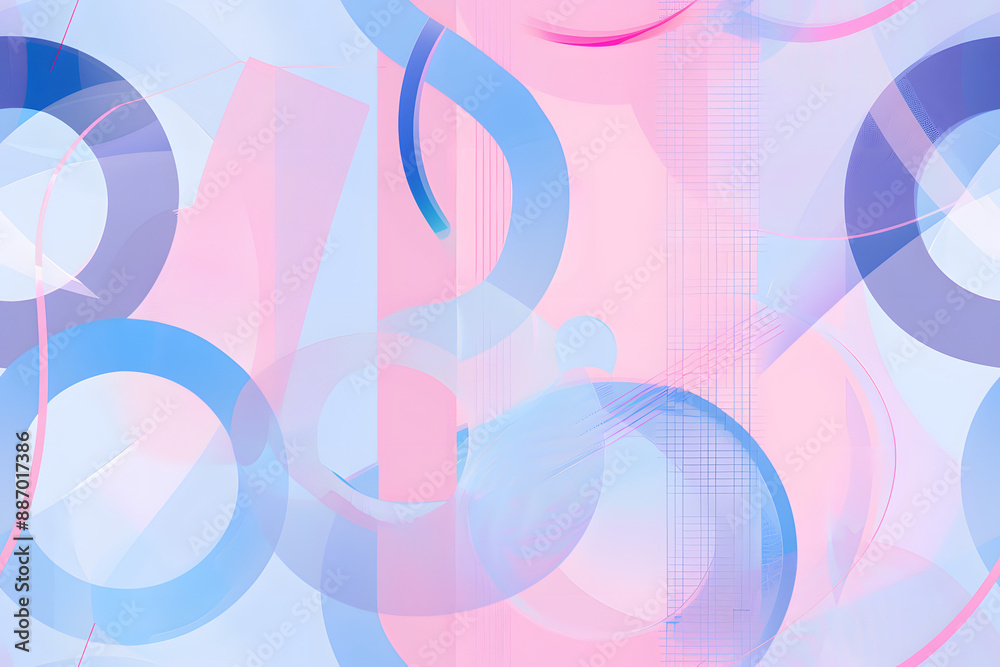 Fototapeta premium abstract geometric elements and shapes, infinite loop concept, fusion of Chinese and Western cultural elements