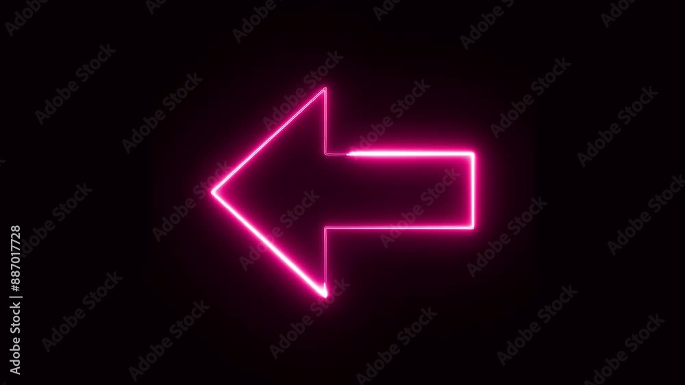 Animated arrow Red Neon left Arrow Animation | Animated Bouncing Arrow with Glowing Effect on Black Background | Directional left Arrow Icon Animated arrow Red Neon left Arrow Animation | Animated Bouncing Arrow with Glowing Effect on Black Background | Directional left Arrow Icon