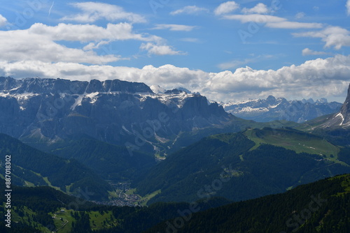 Schöne Landschaft auf Seceda in Südtirol 