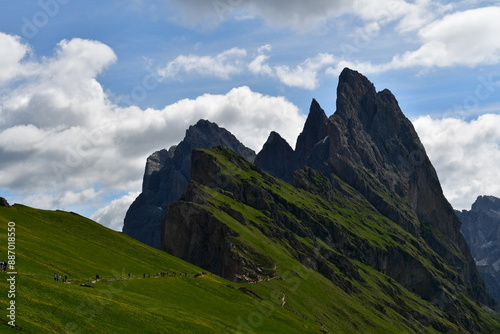 Schöne Landschaft auf Seceda in Südtirol 