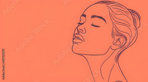 woman shape lineal illustration
