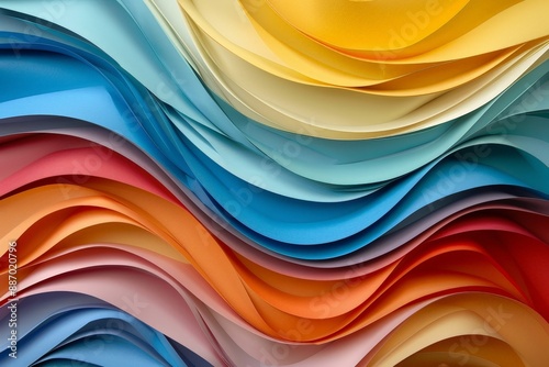 abstract paper art lines ombre-colored . desktop wallpaper