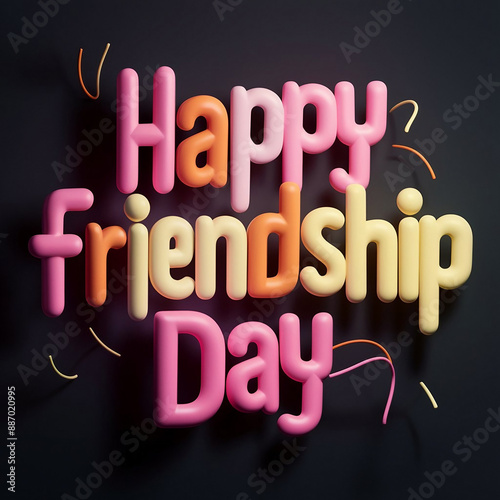Happy Friendship Day typography greeting image 