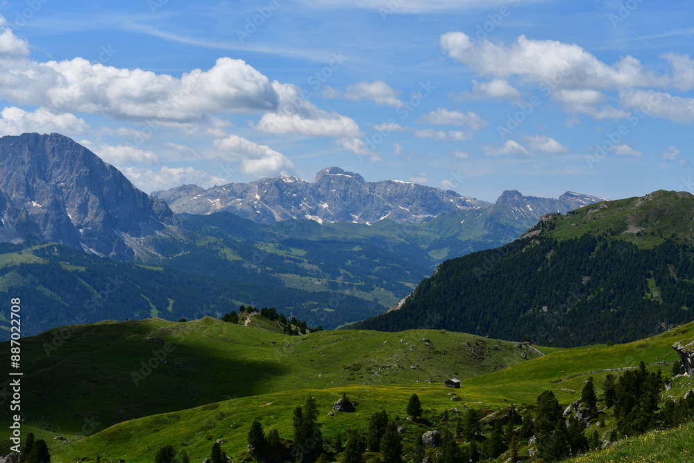 Fototapeta premium Schöne Landschaft auf Seceda in Südtirol
