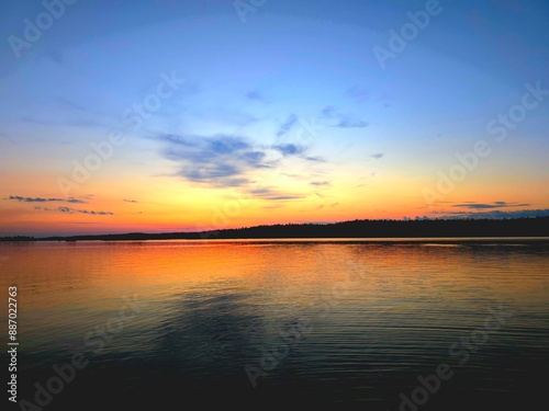 Sunset by the lake
