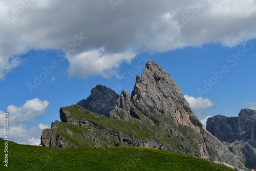 Schöne Landschaft auf Seceda in Südtirol 