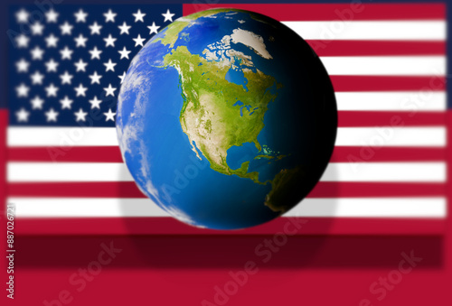 planet earth focus on USA N...