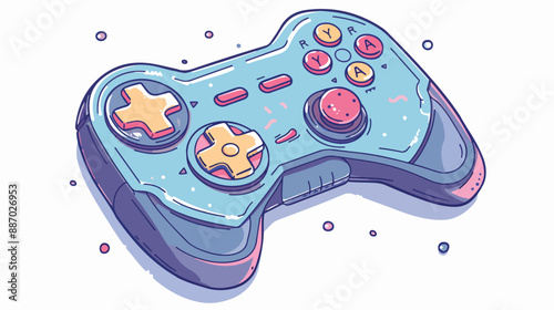 Remote controller device flat illustration Handdrawn