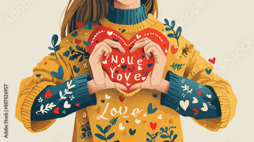 Graphic tee typography slogan all you need is love 