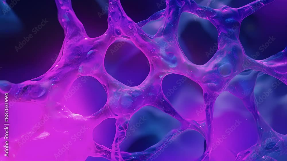 These thin strings of fibronectin form intricate connections between cells and the extracellular matrix. These thin strings of fibronectin form intricate connections between cells and the extracellular matrix.