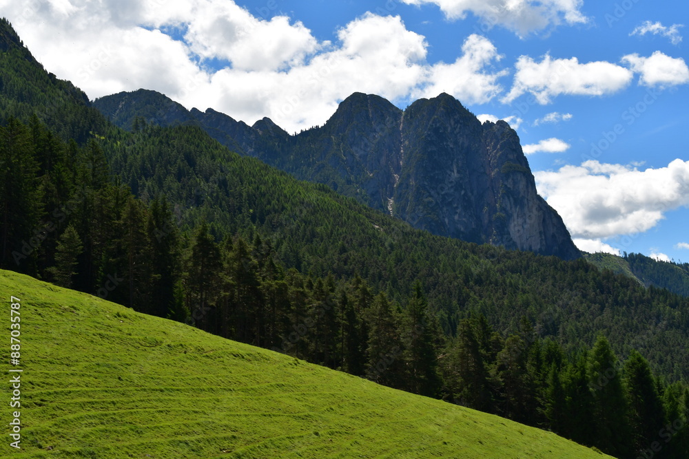 Schöne Landschaft bei Völs am Schlern in Südtirol