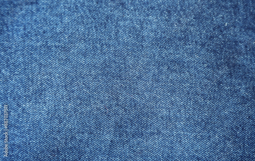 Cuadro en lienzo Close-up of blue denim jeans fabric texture background