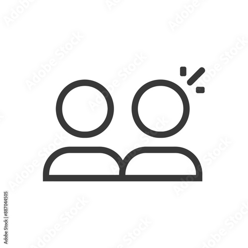 forum minimalist line art icon logo symbol