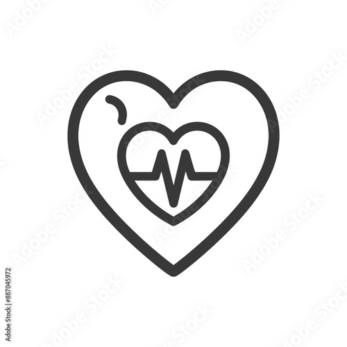 heart minimalist line art icon logo symbol