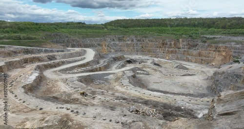 Open pit mines around Wulfrath, Germany. Aerial view. photo