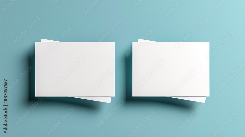 Fototapeta premium Realistic blank postcard illustration suitable for mockups rendered in 3D