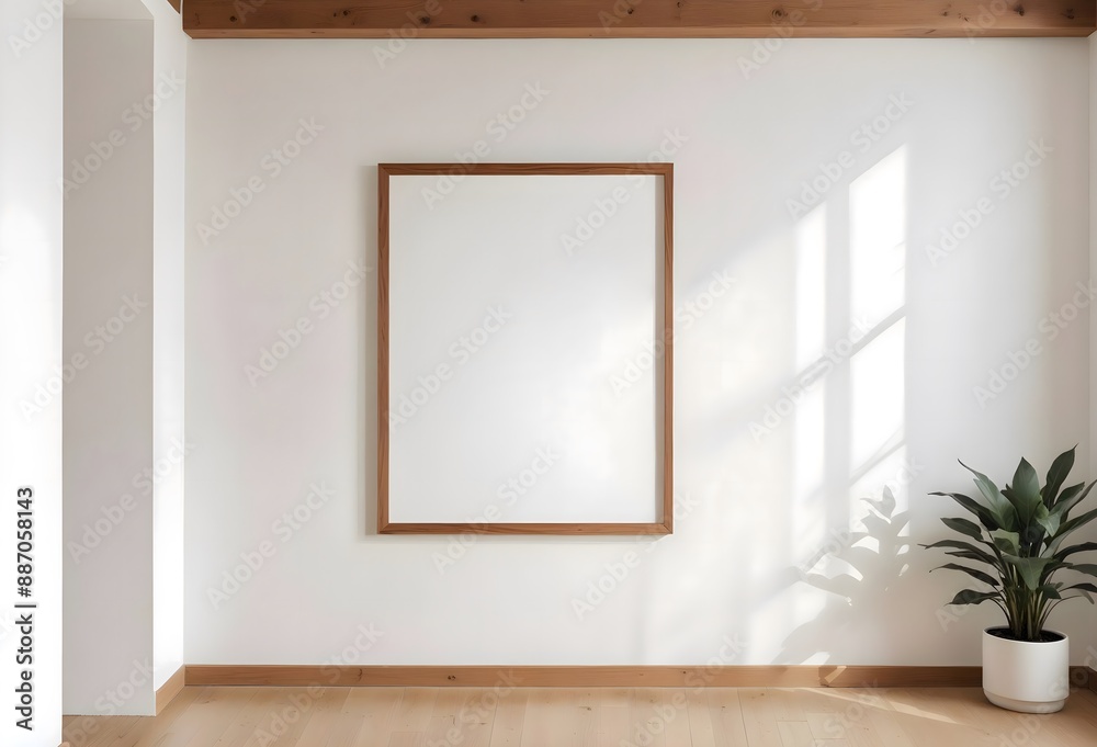 A wooden photo frame on the wall in a minimalist design with space for text, frame mockup
A wooden photo frame on the wall in a minimalist design with space for text, frame mockup